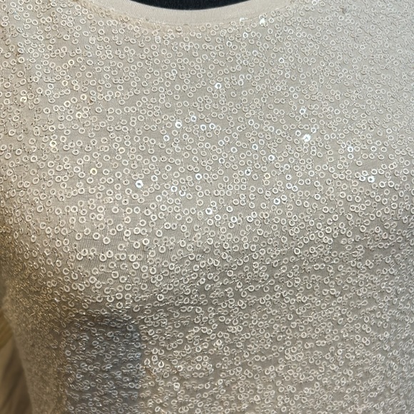 INC dress up anything with all over micro sequined stretch tee - Picture 2 of 4